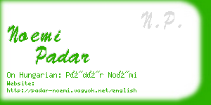 noemi padar business card